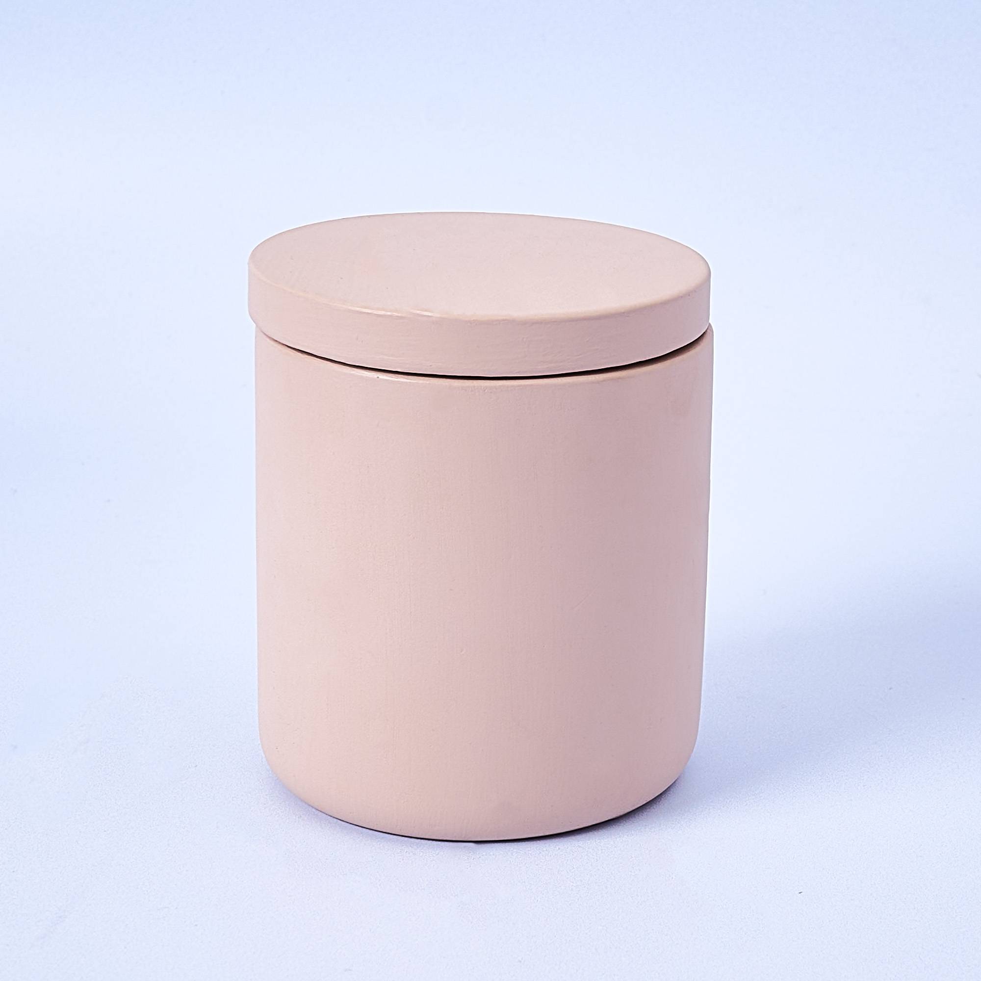 10915 Nude Concrete Candle Jar With Lid Available at Supplies For Candles ™
