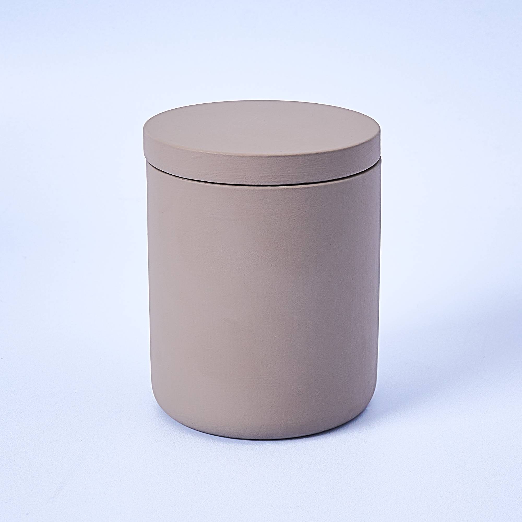10926 Grey Concrete Candle Jar With Lid Available at Supplies For Candles ™