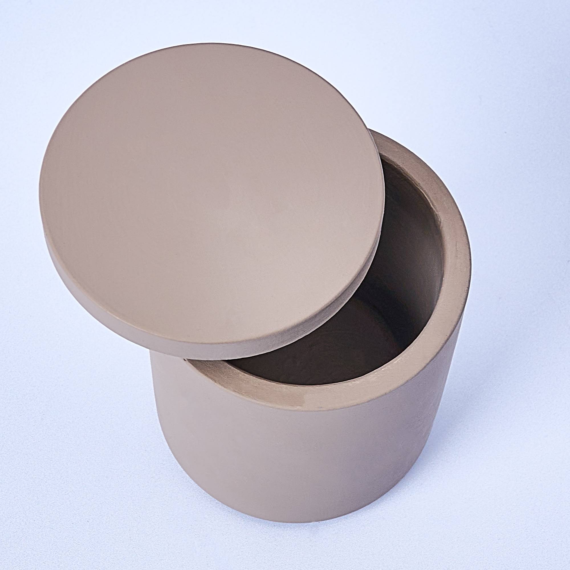 10929 Grey Concrete Candle Jar With Lid Available at Supplies For Candles ™