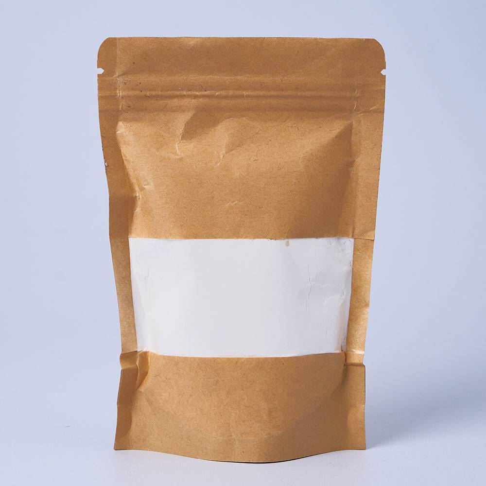 9913 Resealable Kraft Bag with Window, Small (Brown) - Bag of 10